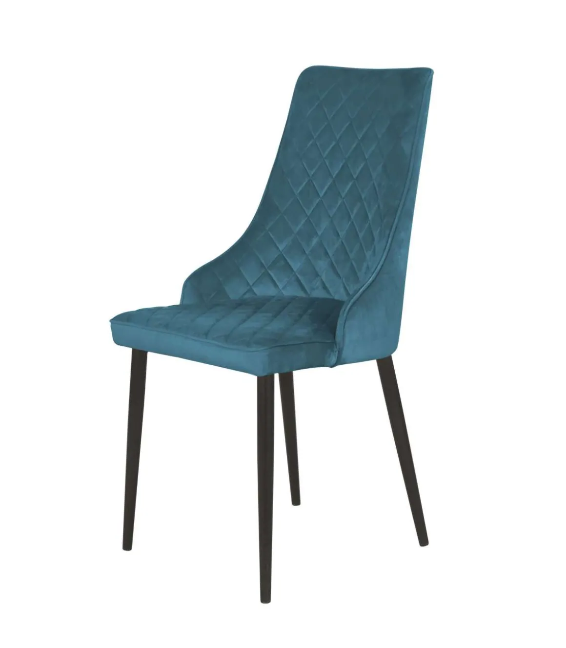 Pack de 4 sillas Imperial velvet color azul, 94 cm (alto) 48 cm (ancho) 57 cm (fondo)