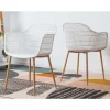 Pack de 2 sillas Kalvin acabado blanco 85 cm (alto) 61 cm (ancho) 55 cm (fondo)