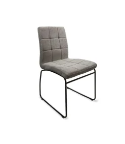 Pack de 2 sillas Lara tapizado gris. 85 cm (alto) 48 cm (ancho) 52 cm (fondo)