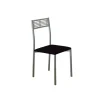 Pack de 4 sillas Laura en polipiel negro, 41 x 47 x 86 cm (largo x ancho x alto)