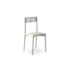 Pack de 4 sillas Laura en polipiel blanco, 41 x 47 x 86 cm (largo x ancho x alto)