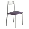 Pack de 4 sillas Laura en polipiel morado, 41 x 47 x 86 cm (largo x ancho x alto)