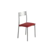 Pack de 4 sillas Laura en polipiel rojo, 41 x 47 x 86 cm (largo x ancho x alto)