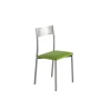 Pack de 4 sillas Laura en polipiel verde, 41 x 47 x 86 cm (largo x ancho x alto)