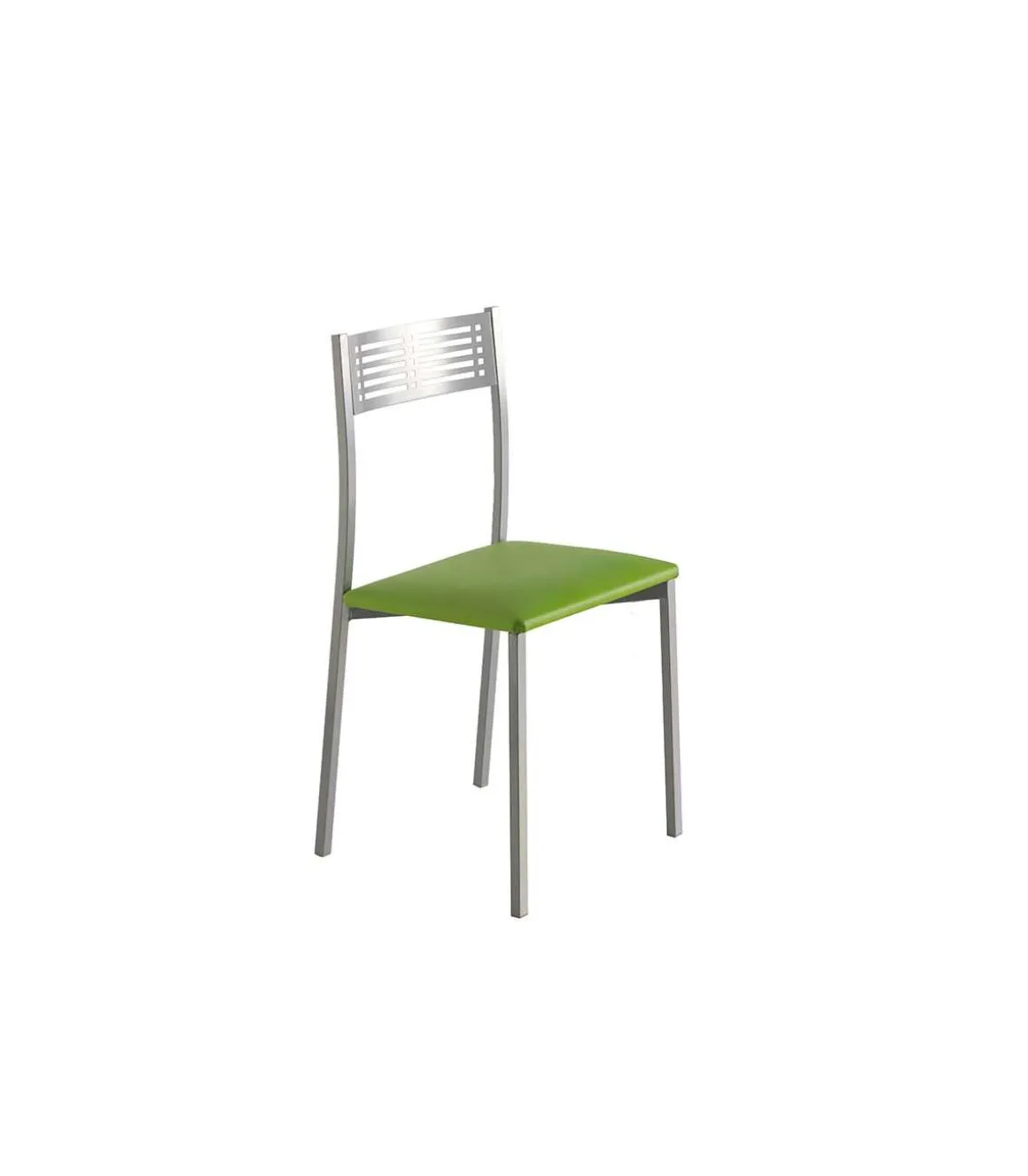 Pack de 4 sillas Laura en polipiel verde, 41 x 47 x 86 cm (largo x ancho x alto)