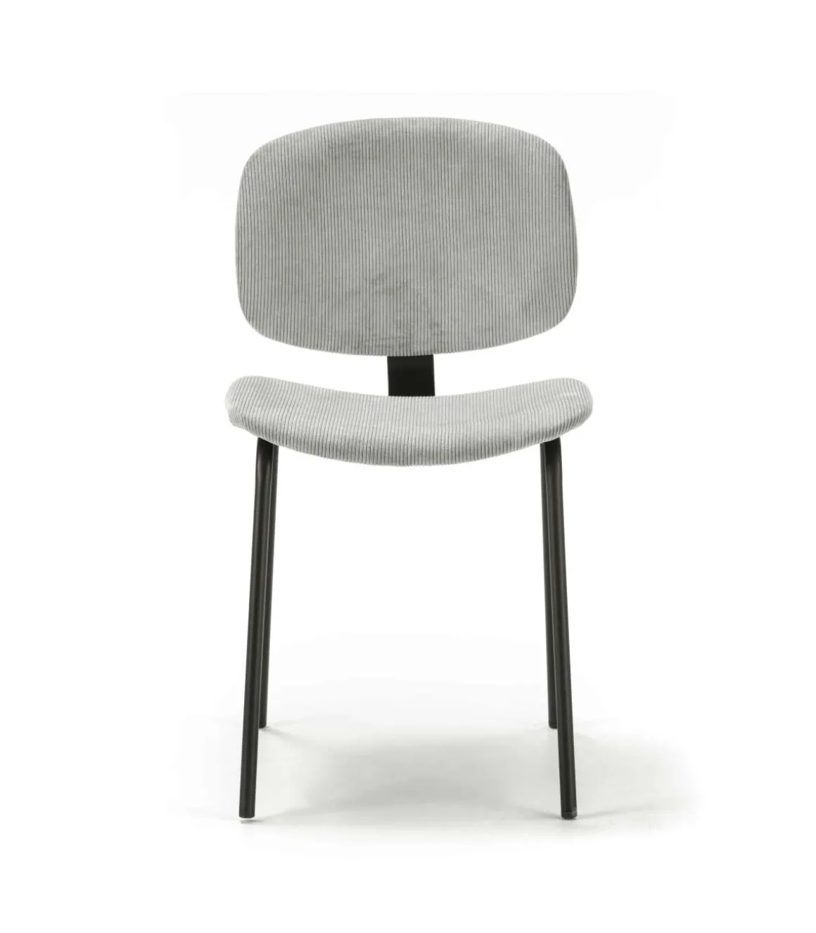 Pack de 2 sillas MARIO tapizadas en pana color gris, 50/79cm(alto) 44cm(ancho) 51cm(largo).