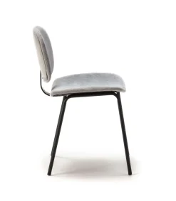 Pack de 2 sillas MARIO tapizadas en pana color gris, 50/79cm(alto) 44cm(ancho) 51cm(largo).