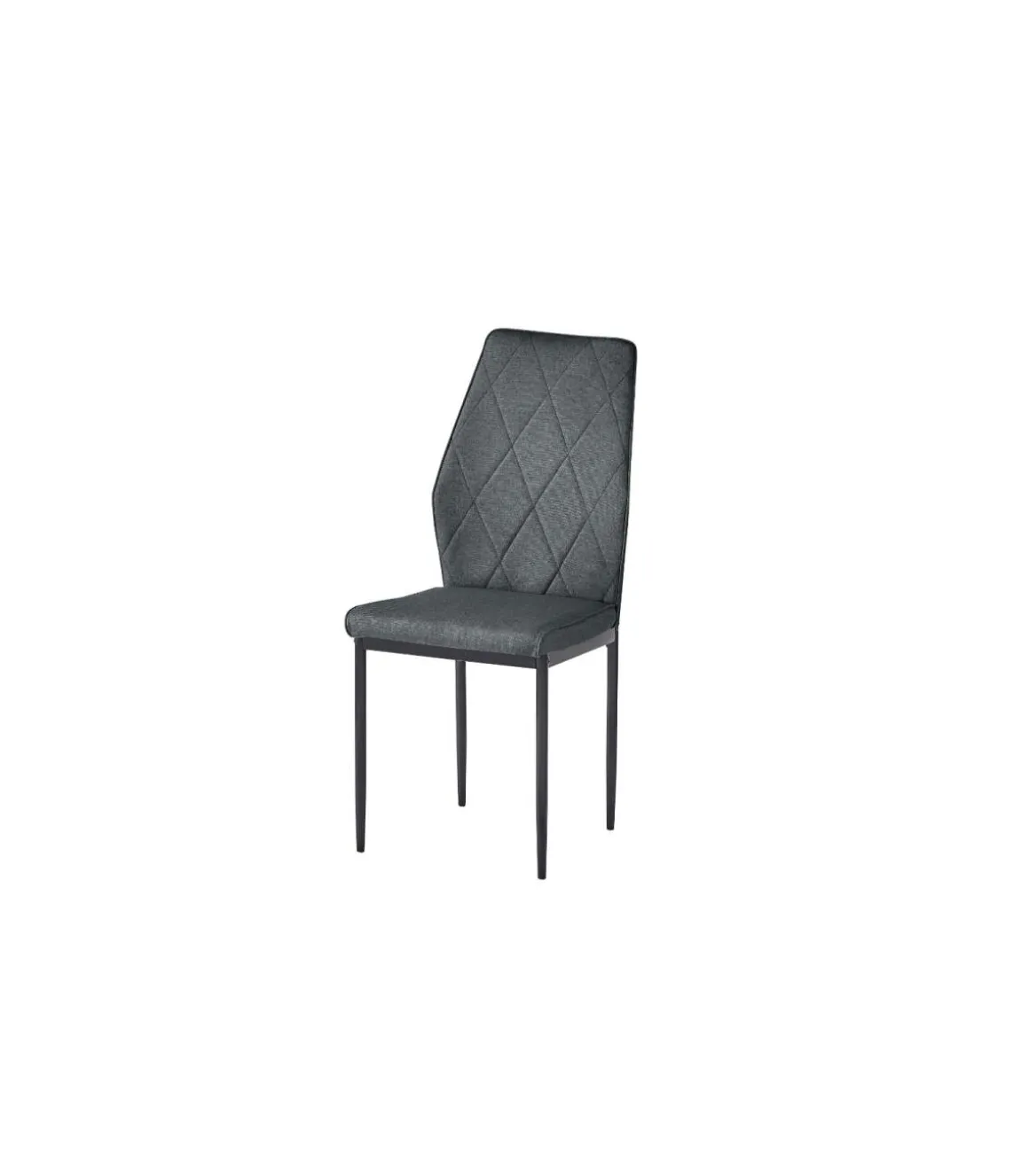 Pack de 4 sillas Md-Ambler tapizadas en tejido gris marengo, 100cm(alto) 36cm(ancho) 55cm(fondo)