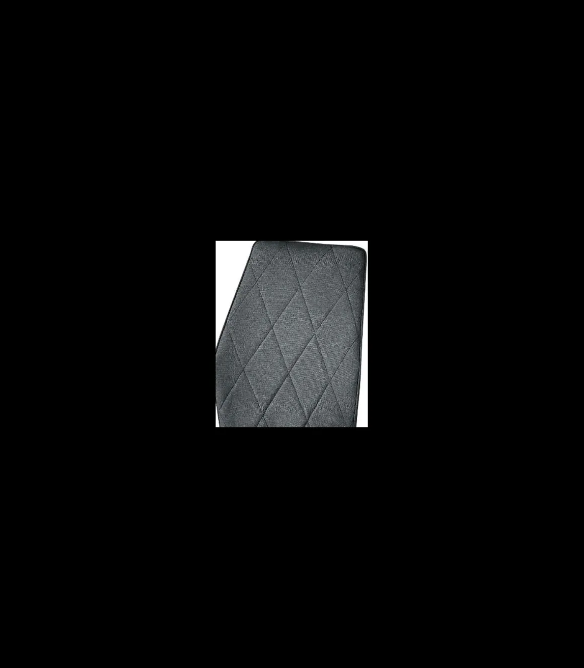 Pack de 4 sillas Md-Ambler tapizadas en tejido gris marengo, 100cm(alto) 36cm(ancho) 55cm(fondo)