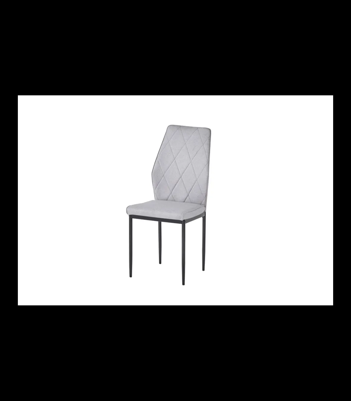 Pack de 4 sillas Md-Ambler tapizadas en tejido blanco, 100cm(alto) 36cm(ancho) 55cm(fondo)