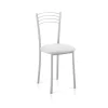 Pack de 4 sillas Md-Gabia tapizadas en tejido PU blanco, 89cm(alto) 40cm(ancho) 45cm(largo)
