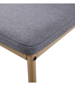 Pack de 4 sillas Md-Galera tapizadas en tejido PU gris, 93cm(alto) 43cm(ancho) 42.5cm(largo)