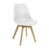 Pack de 4 sillas Md-Nevada acabado en polipropileno blanco, 82.5cm(alto) 48.5cm(ancho) 56cm(largo)