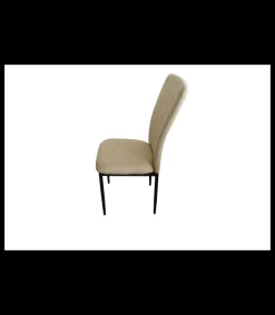 Pack de 4 sillas Md-Trenton tapizadas en tejido beige arena, 100cm(alto) 36cm(ancho) 55cm(fondo)