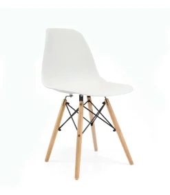 Pack de 4 sillas Md-Velez acabado en polipropileno blanco, 83cm(alto) 50.5cm(ancho) 46.5cm(largo)