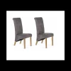 Pack de 2 sillas Minerva acabado tela gris. 107 cm (alto) 43 cm (ancho) 63 cm (fondo)