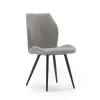 Pack de 2 sillas modelo Adara tapizado textil gris claro, 91cm(alto) 46cm(ancho) 62cm(largo)