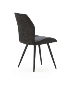 Pack de 2 sillas modelo Adara tapizado textil negro, 91cm(alto) 46cm(ancho) 62cm(largo)