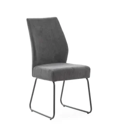 Pack de 4 sillas modelo Alicia tapizado textil gris antracita, 97cm(alto) 45cm(ancho) 62cm(largo)