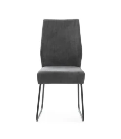 Pack de 4 sillas modelo Alicia tapizado textil gris antracita, 97cm(alto) 45cm(ancho) 62cm(largo)