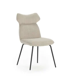 Pack de 2 sillas modelo Dimitri tapizado textil beige, 91cm(alto) 47cm(ancho) 64cm(largo)
