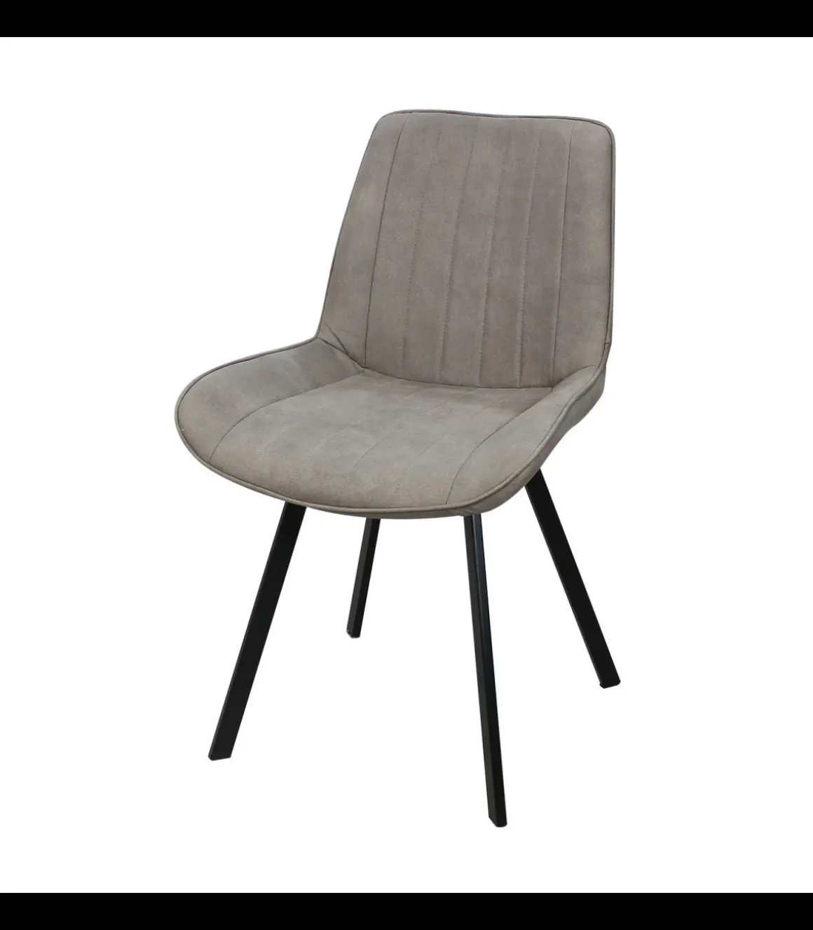 Pack de 4 sillas modelo Estrella tapizadas en textil gris, 87cm(alto) 52cm(ancho) 45cm(largo)