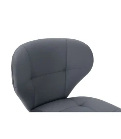 Pack de 2 sillas modelo Fauna tapizado polipiel gris oscuro, 83cm(alto) 50cm(ancho) 57cm(largo)