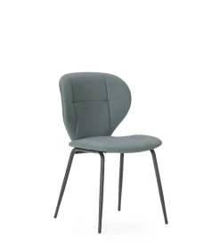 Pack de 2 sillas modelo Fauna tapizado polipiel verde, 83cm(alto) 50cm(ancho) 57cm(largo)