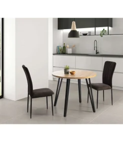 Pack de 4 sillas modelo Hobby acabado negro, 96cm (alto) 58cm (ancho) 42.5cm (largo)