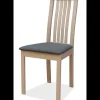 Pack de 2 sillas modelo Isaba acabado natural, tapizado gris 96cm(alto) 45cm(ancho) 50cm(largo)