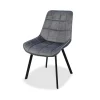 Pack de 4 sillas modelo Jimena tapizadas en textil gris oscuro, 87cm(alto) 52cm(ancho) 45cm(largo)