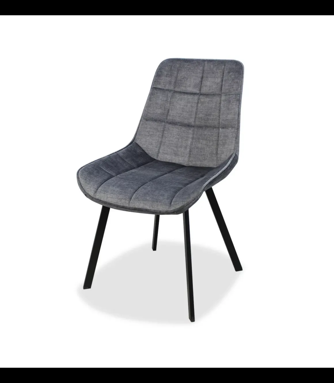 Pack de 4 sillas modelo Jimena tapizadas en textil gris oscuro, 87cm(alto) 52cm(ancho) 45cm(largo)
