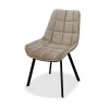 Pack de 4 sillas modelo Jimena tapizadas en textil beige, 87cm(alto) 52cm(ancho) 45cm(largo)