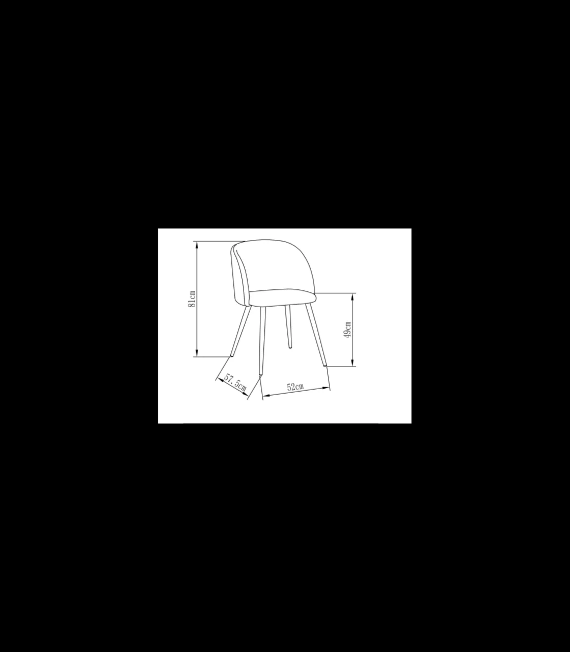 Pack de 2 sillas modelo Keren tapizadas en terciopelo verde botella, 51.5cm(ancho ) 88.5cm(altura) 56.5cm(fondo)
