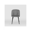 Pack de 2 sillas modelo Keren tapizadas en terciopelo gris piedra, 51.5cm(ancho ) 88.5cm(altura) 56.5cm(fondo)