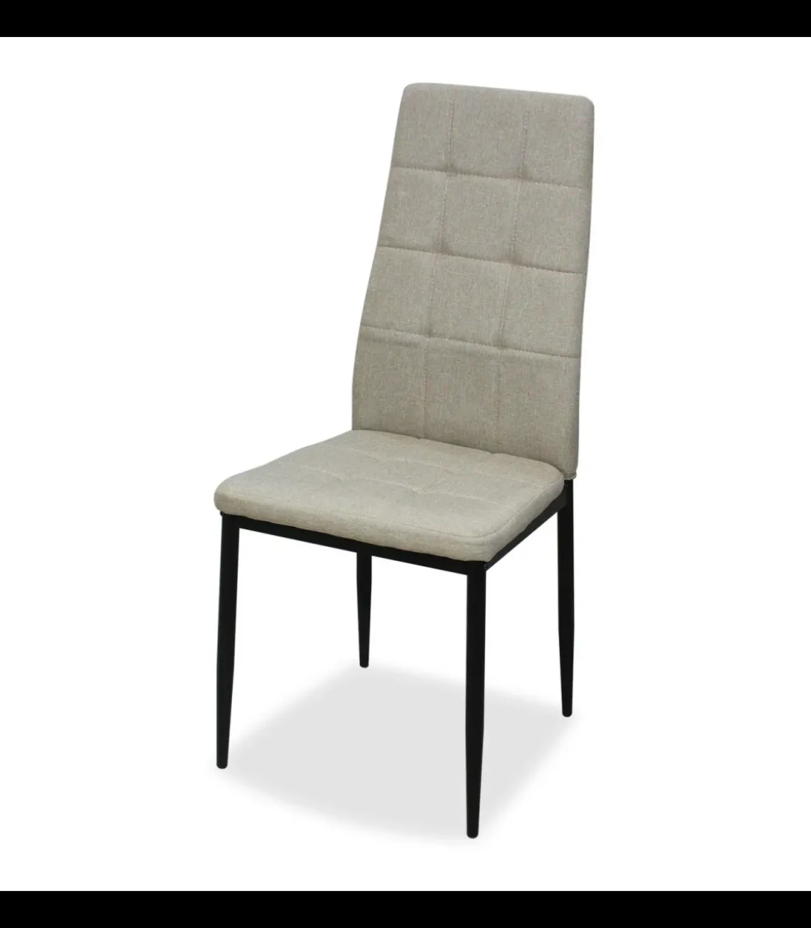 Pack de 6 sillas modelo Latina tapizadas en textil gris, 96cm(alto) 44cm(ancho) 45cm(largo)