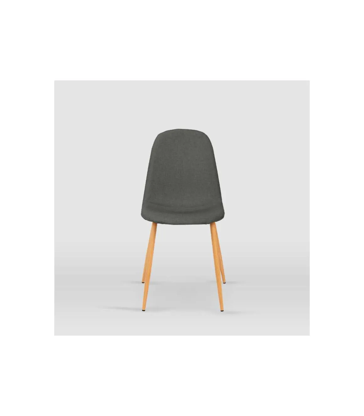 Pack de 4 sillas modelo Margot tapizadas en textil gris pizarra, 45cm(ancho ) 86cm(altura) 53.5cm(fondo)