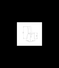 Pack de 4 sillas modelo Marian tapizadas en piel sintetica blanca, 43cm(ancho ) 94cm(altura) 59cm(fondo)