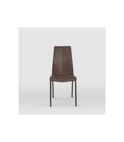 Pack de 4 sillas modelo Marian tapizadas en microfibra chocolate, 43cm(ancho ) 94cm(altura) 59cm(fondo)