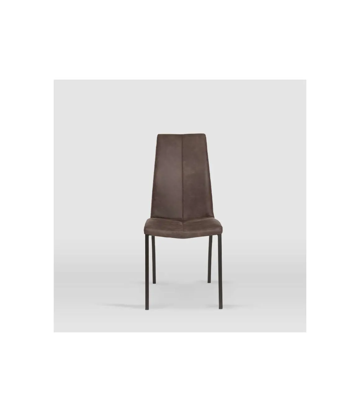 Pack de 4 sillas modelo Marian tapizadas en microfibra chocolate, 43cm(ancho ) 94cm(altura) 59cm(fondo)
