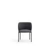 Pack de 2 sillas modelo Mogi tapizado en textil gris oscuro, 49/81cm (alto) 59cm (ancho) 56cm (largo)