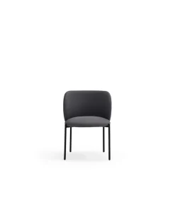 Pack de 2 sillas modelo Mogi tapizado en textil gris oscuro, 49/81cm (alto) 59cm (ancho) 56cm (largo)