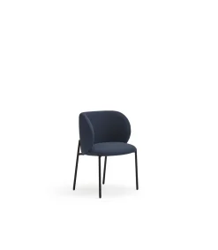 Pack de 2 sillas modelo Mogi tapizado en textil azul marino, 49/81cm (alto) 59cm (ancho) 56cm (largo)