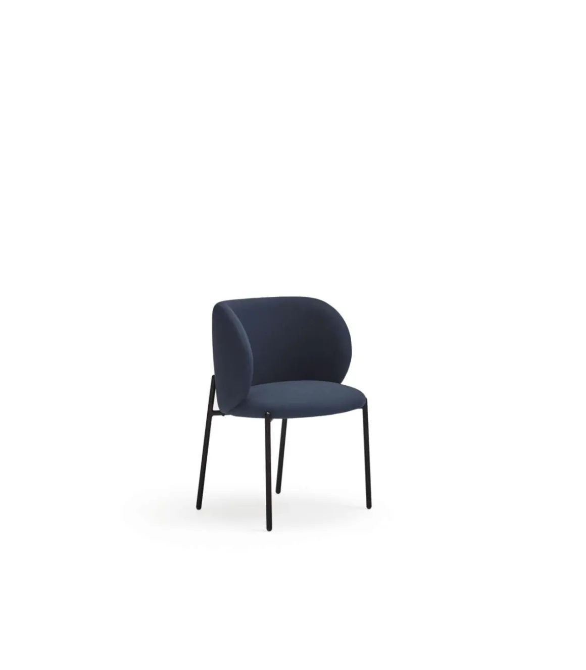 Pack de 2 sillas modelo Mogi tapizado en textil azul marino, 49/81cm (alto) 59cm (ancho) 56cm (largo)