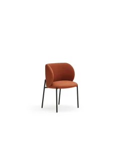 Pack de 2 sillas modelo Mogi tapizado en textil terracota, 49/81cm (alto) 59cm (ancho) 56cm (largo)