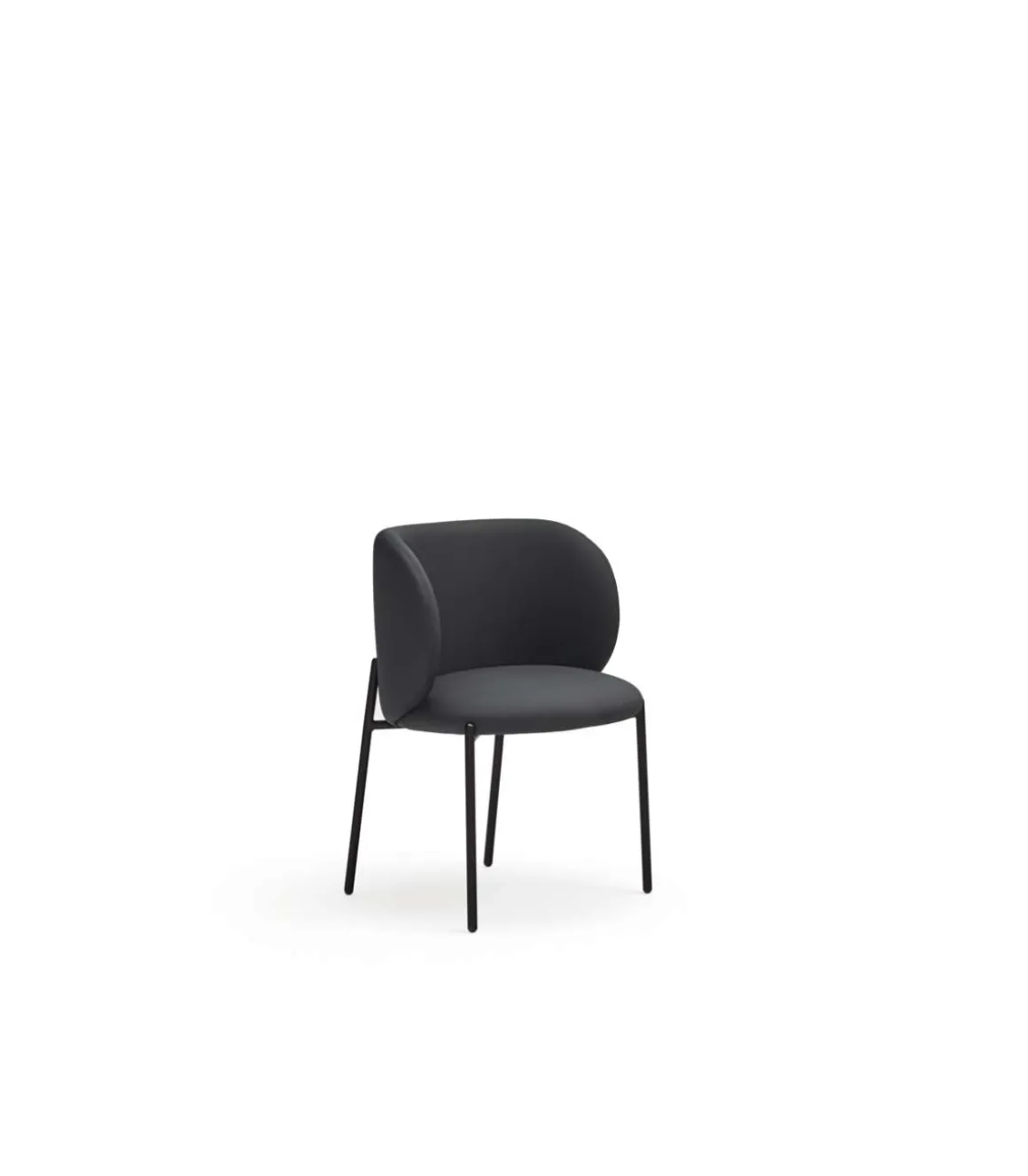 Pack de 2 sillas modelo Mogi tapizado en textil negro, 49/81cm (alto) 59cm (ancho) 56cm (largo)