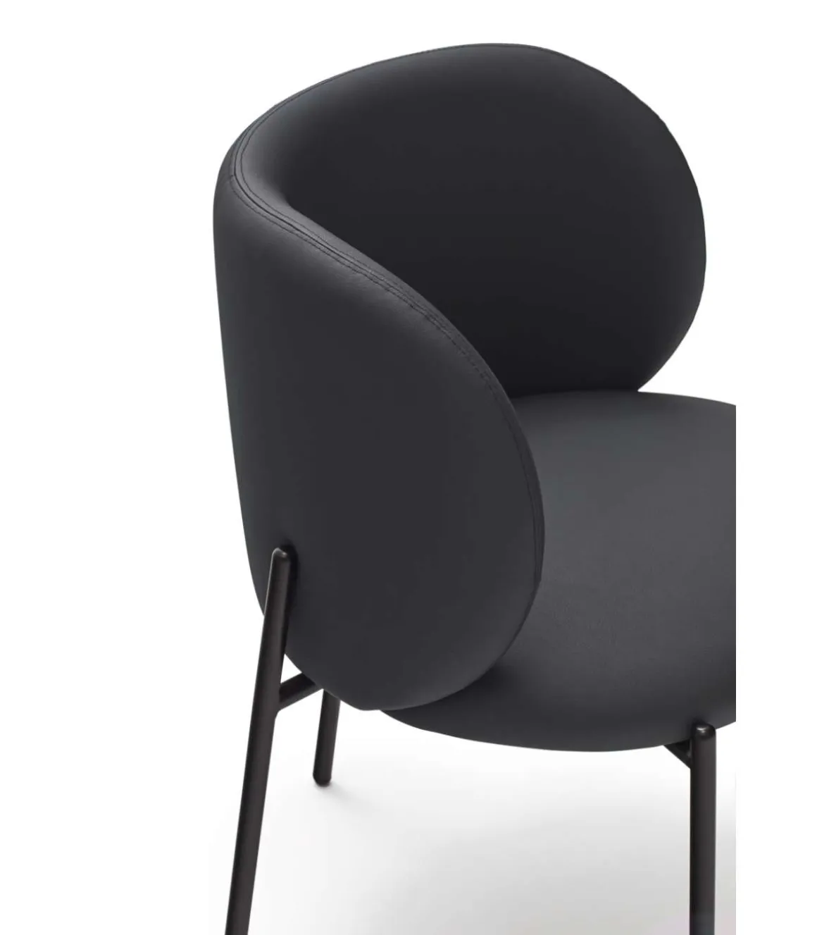 Pack de 2 sillas modelo Mogi tapizado en textil negro, 49/81cm (alto) 59cm (ancho) 56cm (largo)