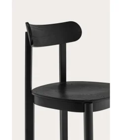 Pack de 2 sillas modelo Nara acabado negro, 44cm(ancho) 76cm(alto) 45.5cm (fondo)