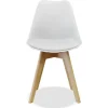 Pack de 4 sillas modelo Osaka tapizadas en polipiel blanco, 83cm(alto) 50cm(ancho) 52cm(largo)