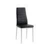 Pack de 6 sillas modelo Pamela tapizado polipiel negro, 41 x 53 x 97/47 cm (largo x ancho x alto)